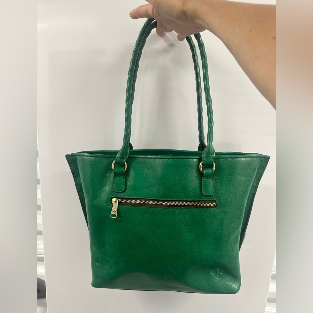 Patricia Nash Green Embossed Floral Tote with Gold Accents - Picture 2 of 7
